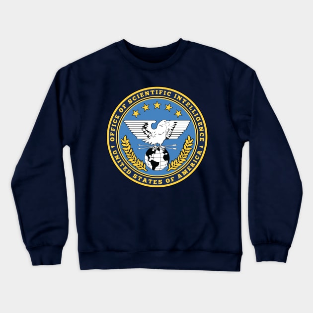 The Office of Scientific Intelligence Crewneck Sweatshirt by MindsparkCreative